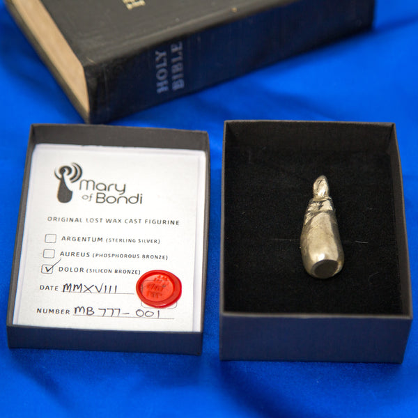 Maria Dolorosa - Mary of Bondi figurine in silver bronze